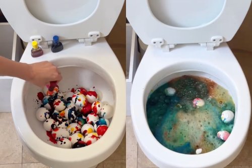 Woman's toilet-dyed Easter eggs are sparking major debate online