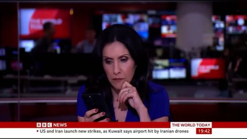 BBC newsreader &lsquo;caught scrolling&rsquo; on her phone during live broadcast
