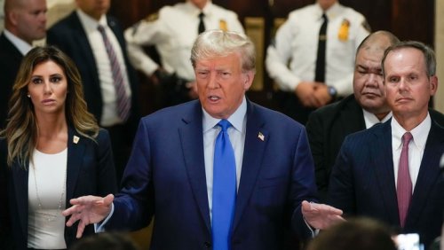 Trump calls fraud trial against him a ‘scam and a sham’ outside Manhattan court