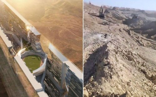 Footage shows $1 Trillion construction of ‘The Line’ underway in Saudi Arabia