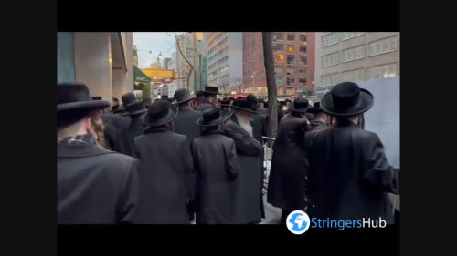 American Jews protest in New York, USA