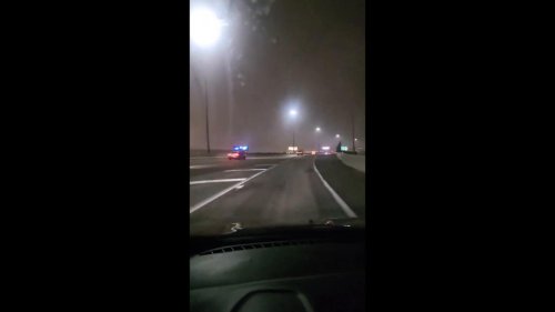 US: Las Vegas Sees Rare Weather Phenomenon As Dense Fog Envelops Desert City 3