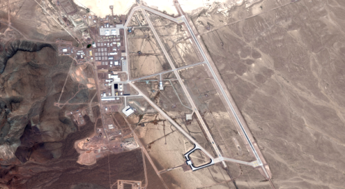 Internet sleuths spot mysterious aircraft in Area 51