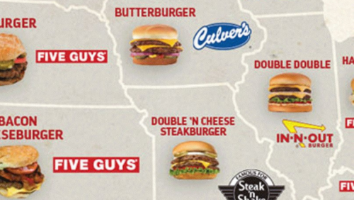 Every State's Favorite Fast Food Burger, Mapped