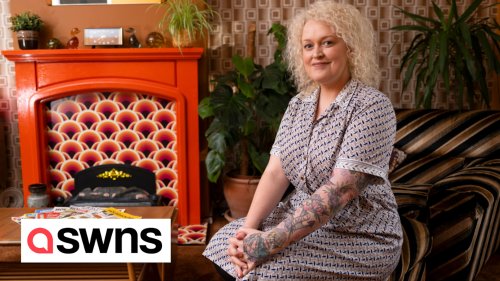 Woman transforms her house into a 70s themed home filled with retro furniture and antiques