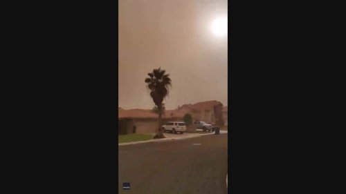 Dust Storm Looms Over Southern California Suburb