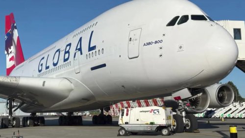 On board Global Airlines’ first transatlantic A380 flight from Glasgow to New York City