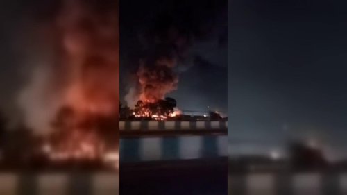 Iran: Fires Erupt In Tehran As Lightning Strikes