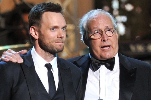 Joel McHale once dislocated Chevy Chase's shoulder during an on-set fight