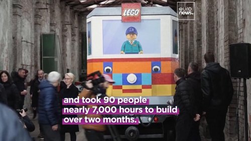 Budapest unveils world's first full-size LEGO tram made from 1.8 million blocks