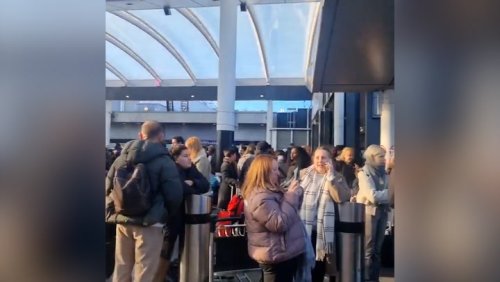 Huge crowds gather outside Gatwick South Terminal after ‘security incident’