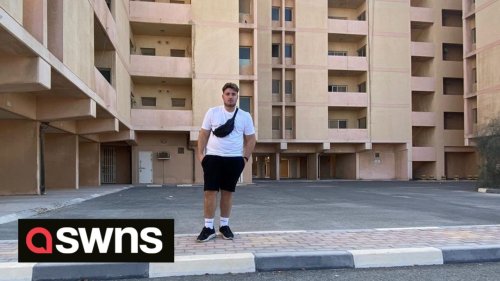 England fan in Qatar finds eerie abandoned apartment blocks where workers who built stadiums allegedly lived