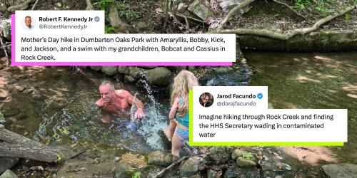 RFK Jr. Takes His Grandchildren Swimming In Sewage-Infested, Toxic Creek