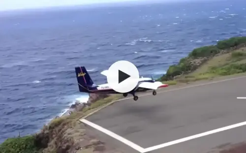 People shocked after watching video of plane landing on world’s shortest runway