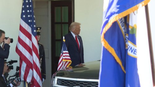 US: US President Trump meets Italian Prime Minister Meloni at the White House