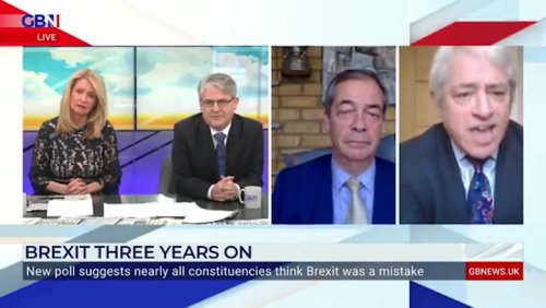 John Bercow tells Nigel Farage 'grotesque blunder' of Brexit is 'nonsense on stilts'