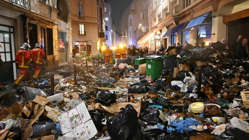 Rubbish piles up on streets of France as strikes continue over pension reforms