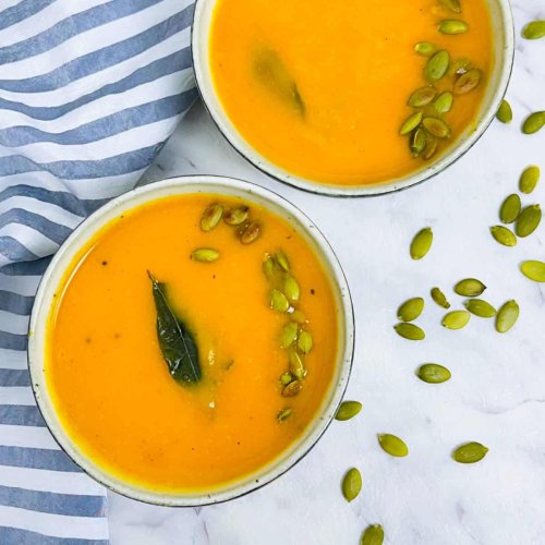 Curried Butternut Squash Soup - A warm and cozy Fall treat