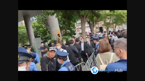 Japan: Police Clash With Protesters Against State Funeral For Shinzo Abe 5