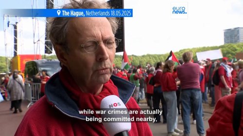 Tens of thousands protest in The Hague to demand Dutch government action on Gaza war