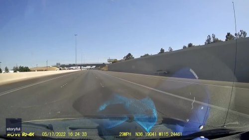 Driver Loses Control, Crashes on US 95 in Las Vegas