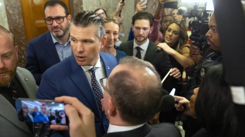 Watch: Trump defense pick Pete Hegseth heckled by angry protesters at ...