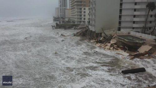 Beachfront Hotels Damaged by Strong Waves From Storm Nicole | Flipboard