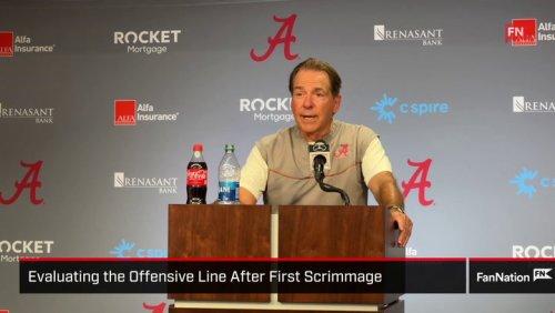 Nick Saban Discusses OL, WR in First Scrimmage
