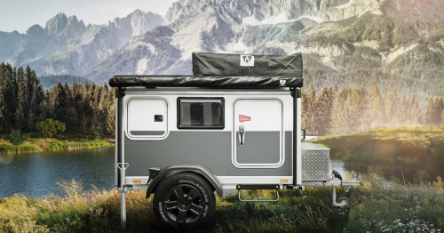 Tiny Cube camper uses trap door to get "mega" with micro-caravanning 