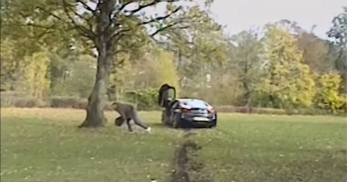 Man Caught Bypassing Traffic Jam On Shoulder, Doesn't End Well