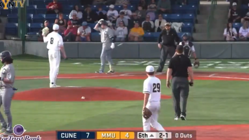 College baseball umpire calls unbelievably bad strike, sparking messy debate