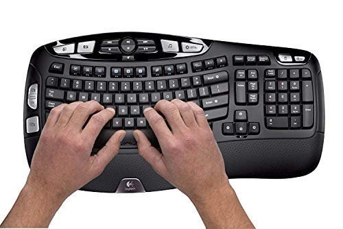 Wireless ergonomic wave keyboard & mouse
