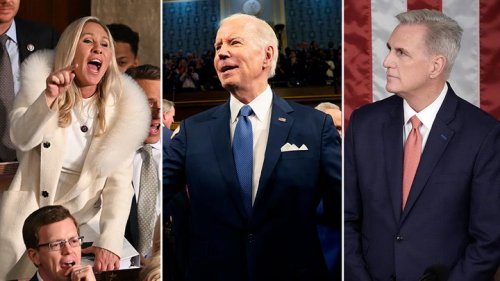 State of the Union: Watch Biden spar with hecklers during fiery speech to nation