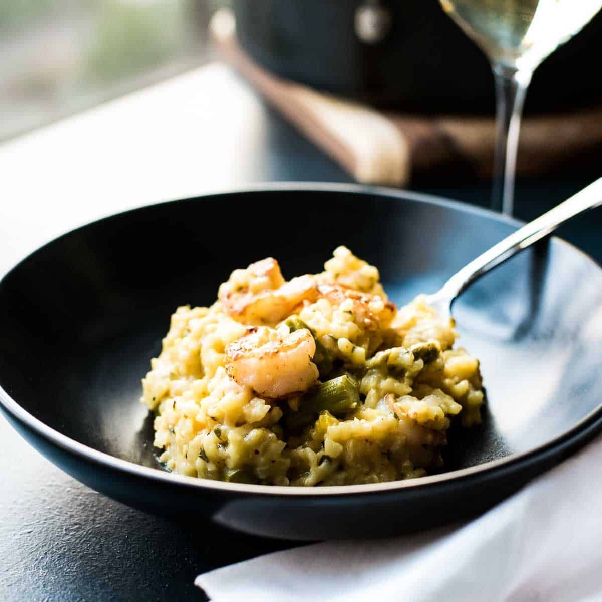 Shrimp Asparagus Risotto