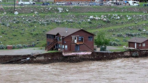 House falls into river near Yellowstone National