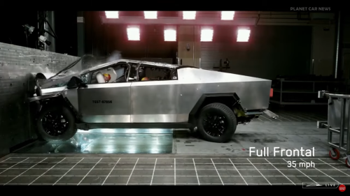 Watch how a Cybertruck holds up in a crash test