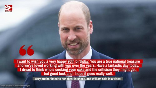 Prince William surprises Dame Mary Berry with message on her birthday