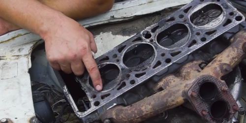Watch a ball bearing completely destroy an engine's cylinder