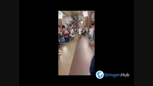 Ukraine: Residents In Kyiv Take Shelter In Subway Station Amid Russian Air Strikes