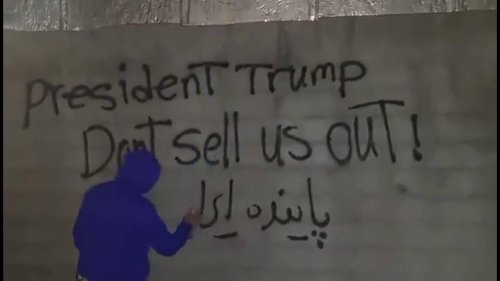 Iran: Iranian Spray-Paints Message To Trump