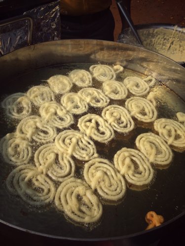Indian sweets in making