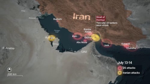 Iran: MOTION GRAPHICS - US launches 3rd consecutive night of strikes against Iran.