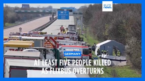 Five people killed as Flixbus overturns in Germany
