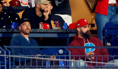 Fans are angry at Travis Kelce for doing this at the Phillies game