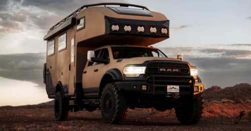 Carbon-Kevlar Ram HD expedition RV smashes free from camper van shell