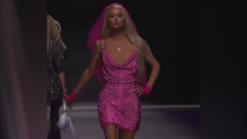 Paris Hilton shocks fans by closing the Versace show at Milan Fashion Week