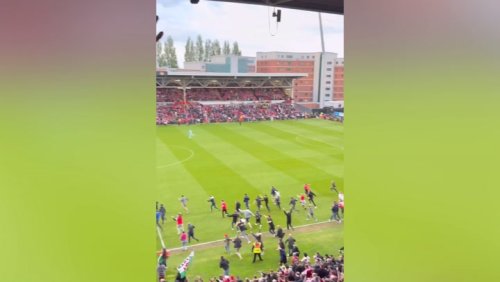 Ryan Reynolds goes wild in stands as Hollywood star celebrates Wrexham’s promotion
