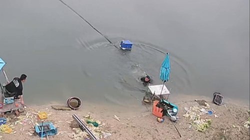 China: Angler falls asleep and drops into fishing lake