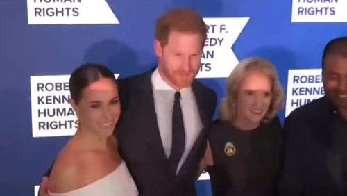 Watch moment Meghan and Harry walk red carpet at New York awards