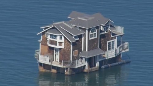 Watch: Two-storey house floats across San Francisco Bay